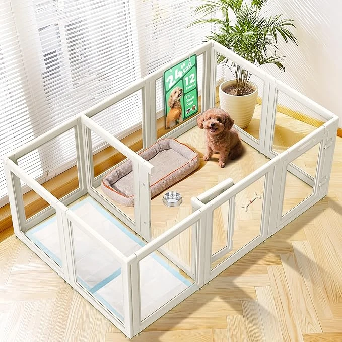 AuraSpace Acrylic Indoor Playpen (24" 12 Panels)