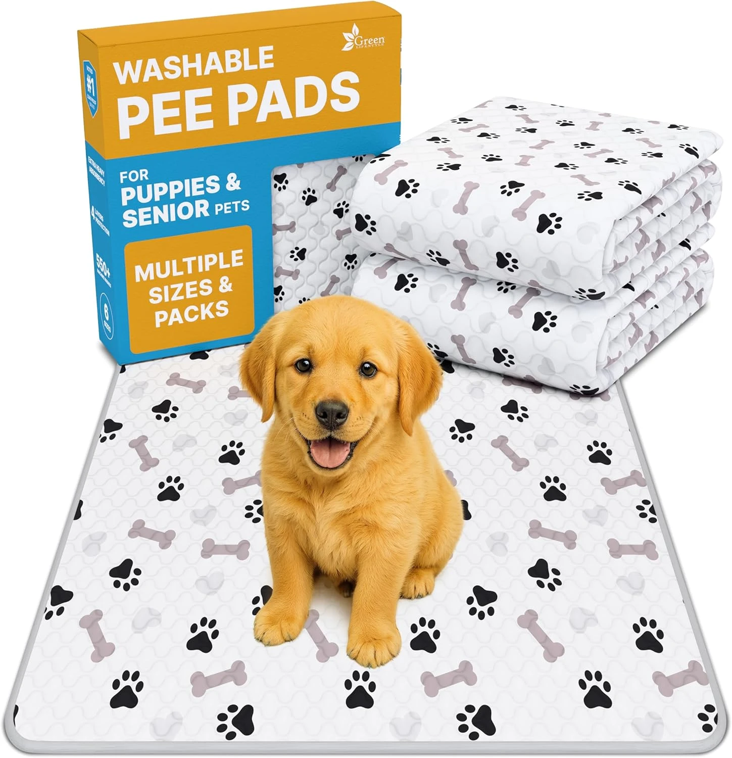 Washable Puppy Pee Pads (2 Pack)